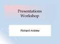 Presentations Workshop PowerPoint PPT Presentation
