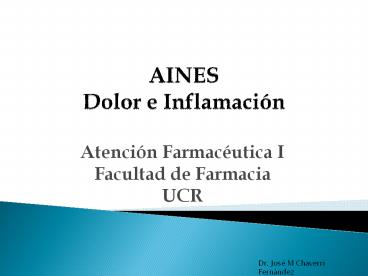 AINES Dolor e Inflamaci