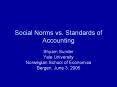 Social Norms vs. Standards of Accounting PowerPoint PPT Presentation