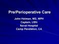 Pre/Perioperative Care PowerPoint PPT Presentation
