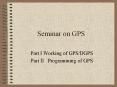 Seminar on GPS PowerPoint PPT Presentation