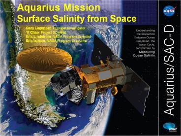 Aquarius Mission