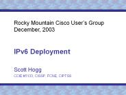 IPv6 Deployment