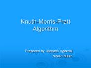 Knuth-Morris-Pratt Algorithm