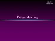 Pattern Matching