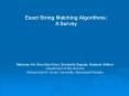 Exact String Matching Algorithms: A Survey PowerPoint PPT Presentation