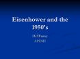 Eisenhower and the 1950 PowerPoint PPT Presentation