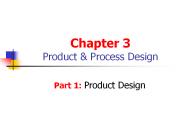 Chapter 3 Product & Process Design