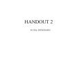 HANDOUT 2 PowerPoint PPT Presentation
