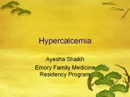 Hypercalcemia