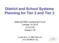 District and School Systems Planning for Tier 2 and Tier 3 PowerPoint PPT Presentation