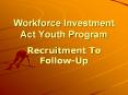 Workforce Investment Act Youth Program PowerPoint PPT Presentation