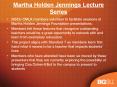 Martha Holden Jennings Lecture Series PowerPoint PPT Presentation