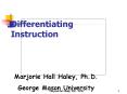 Differentiating Instruction PowerPoint PPT Presentation