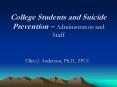 College Students and Suicide Prevention  PowerPoint PPT Presentation