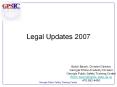Legal Updates 2007 Butch Beach, Division Director Georgia PowerPoint PPT Presentation