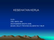 KESEHATAN KERJA