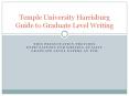 This presentation provides expectations for writing quality graduate Level Papers at tUH PowerPoint PPT Presentation