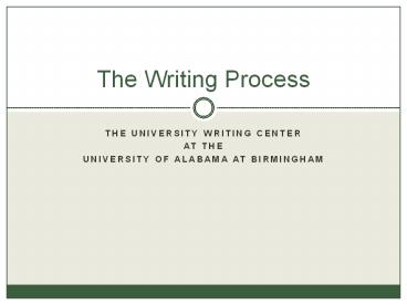 The University Writing Center