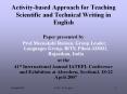 Activity-based Approach for Teaching Scientific and PowerPoint PPT Presentation