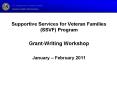 Supportive Services for Veteran Families (SSVF) Program PowerPoint PPT Presentation