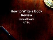 How to Write a Book Review