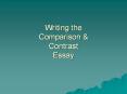 Writing the Comparison PowerPoint PPT Presentation