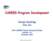CAREER Program Development