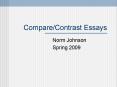 Compare/Contrast Essays PowerPoint PPT Presentation