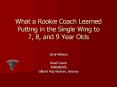 What a Rookie Coach Learned Putting in the Single Wing to   7, 8, and 9 Year Olds PowerPoint PPT Presentation
