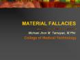 MATERIAL FALLACIES PowerPoint PPT Presentation