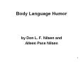 Body Language Humor PowerPoint PPT Presentation