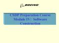 CSDP Preparation Course Module IV: Software Construction PowerPoint PPT Presentation