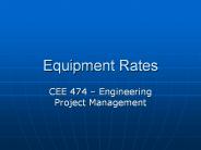 Equipment Rates