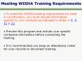 Meeting WISHA Training Requirements PowerPoint PPT Presentation