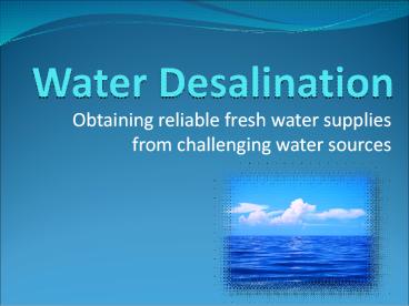 Water Desalination