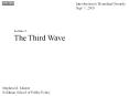 The Third Wave PowerPoint PPT Presentation