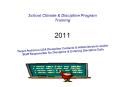School Climate & Discipline Program Training  2011 PowerPoint PPT Presentation