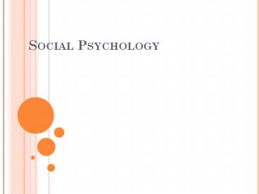 Social Psychology
