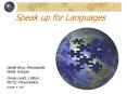 Speak Up For Languages PowerPoint PPT Presentation