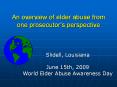 An overview of elder abuse from one prosecutor’s perspective PowerPoint PPT Presentation