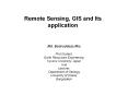 Remote Sensing, GIS and Its application PowerPoint PPT Presentation