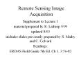 Remote Sensing Image Acquisition PowerPoint PPT Presentation