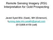 Remote Sensing Imagery (RSI) Interpretation for Gold Prospecting