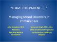 Managing Mood Disorders in Primary Care PowerPoint PPT Presentation