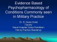 Evidence Based Psychopharmacology of Conditions Commonly seen in Military Practice PowerPoint PPT Presentation