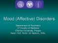 Mood (Affective) Disorders PowerPoint PPT Presentation