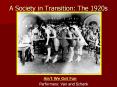 A Society in Transition: The 1920s PowerPoint PPT Presentation