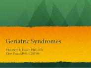 Geriatric Syndromes