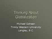 Thinking About Globalization